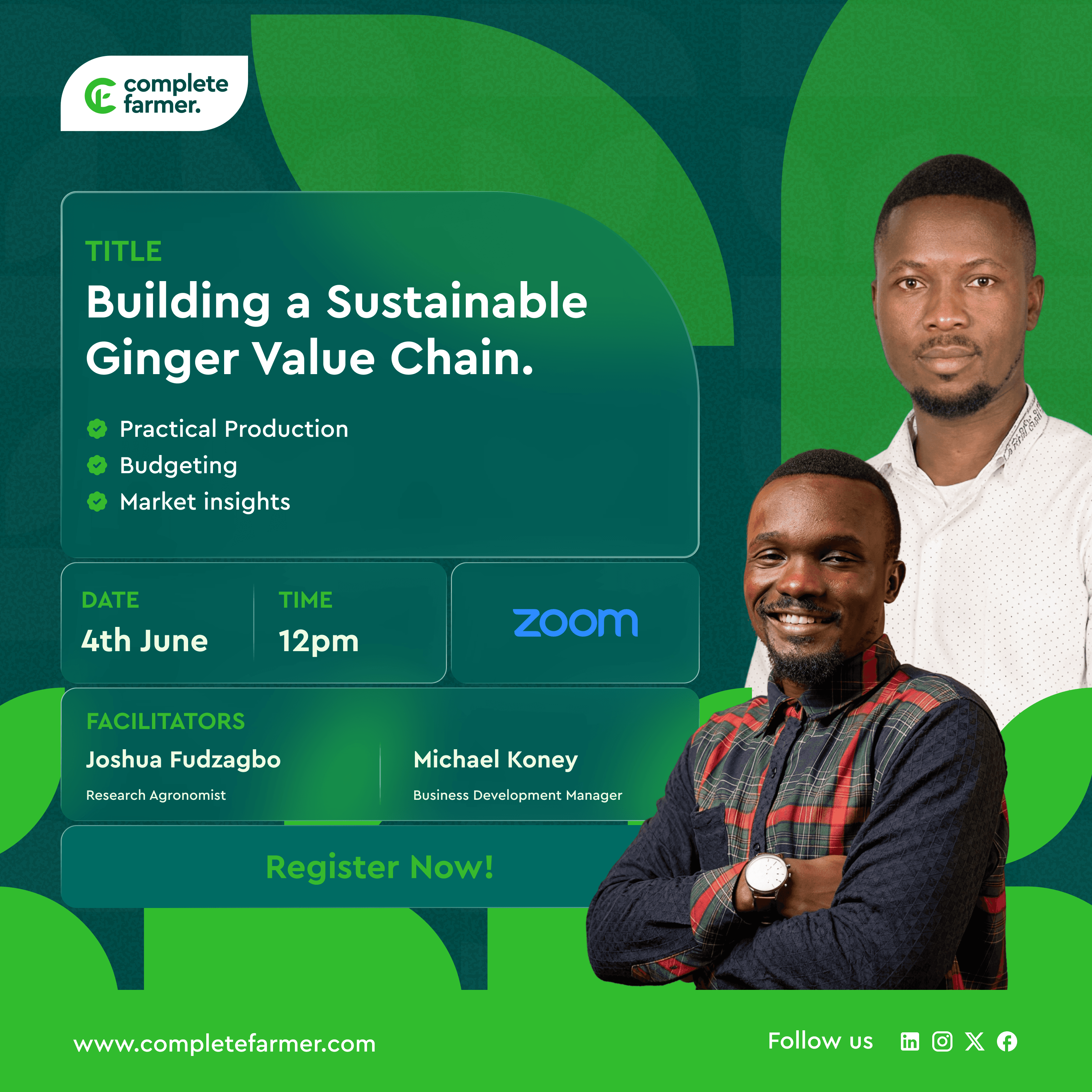 Building a Sustainable Ginger Value Chain: Production, Finance, and Market Readiness